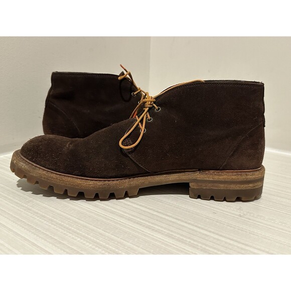 Barney’s New York Brown Suede Chukka Boots St Moritz Sole Made In Italy Size 9.5 main image 8
